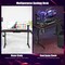 Costway 55'' Gaming Desk T-Shaped Computer Desk w/Full Desk Mouse Pad&Gaming Handle Rack